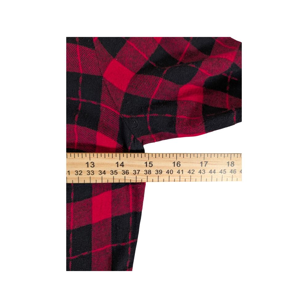 ModCloth Red Black Buffalo Plaid Button Front Dress Size 2 - Picture 5 of 8